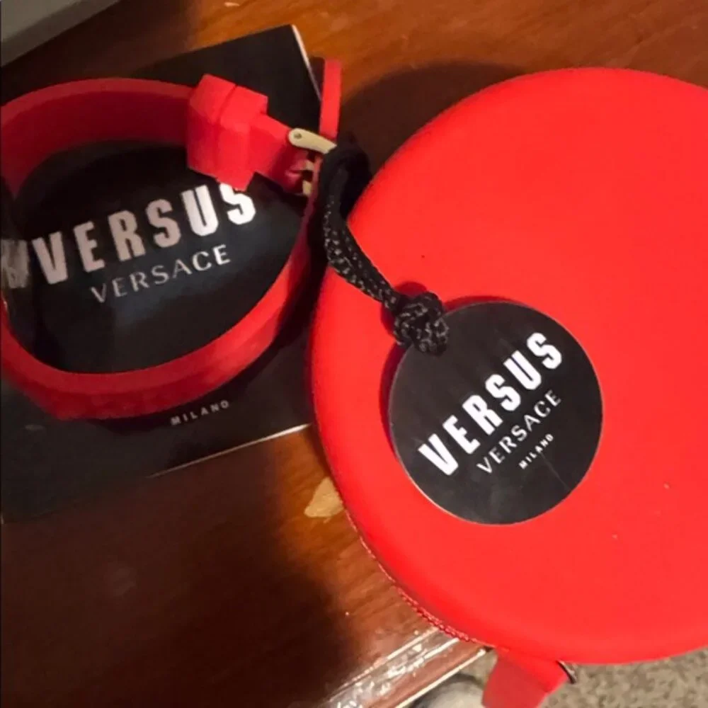 Versus Versace Women's Fire Island Lion Silicone Strap Watch 39mm Red